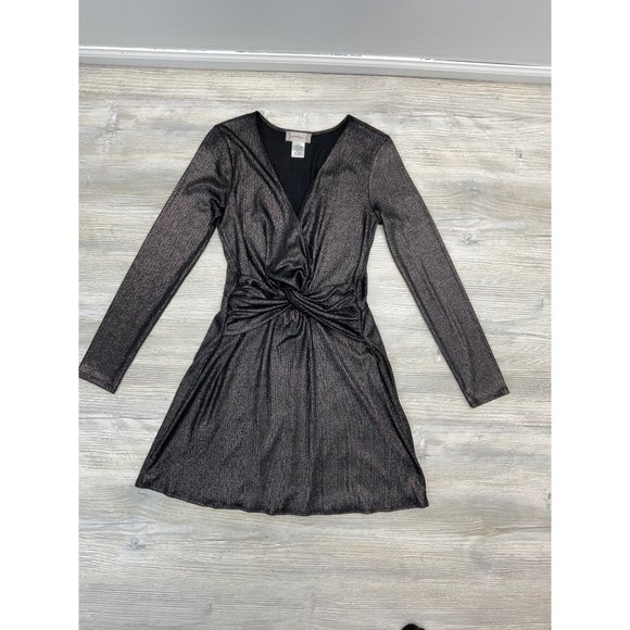 - ALTARD’S STATE METALLIC BLACK MINI DRESS - Picture 6 of 6